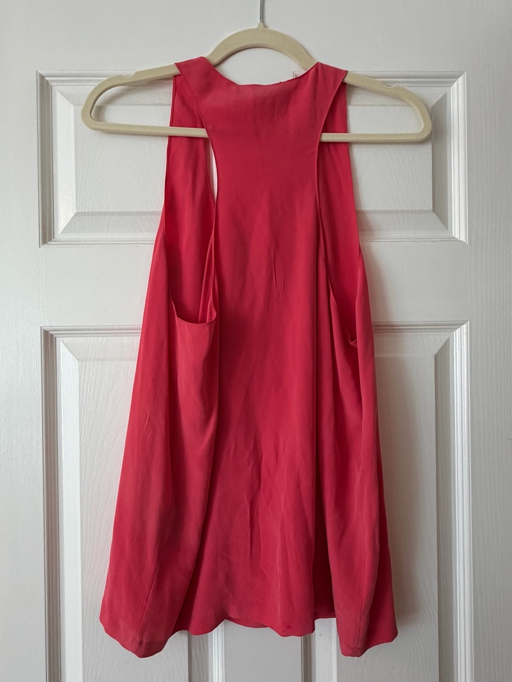 Alexander Wang 100% Silk Racerback Tank Top Pink Size Small - Picture 4 of 5